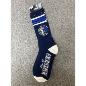 DALLAS MAVERICKS LOGO mens large 10-13 shoe CREW SOCKS NBA BASKETBALL TEAM NEW‎
